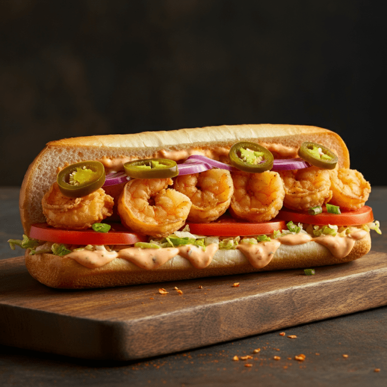 Spicy Shrimp Po’boy with Spicy Remoulade Sauce