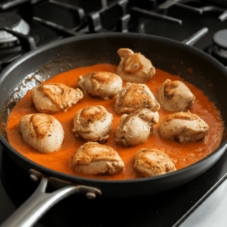 Butter Chicken mix in pan