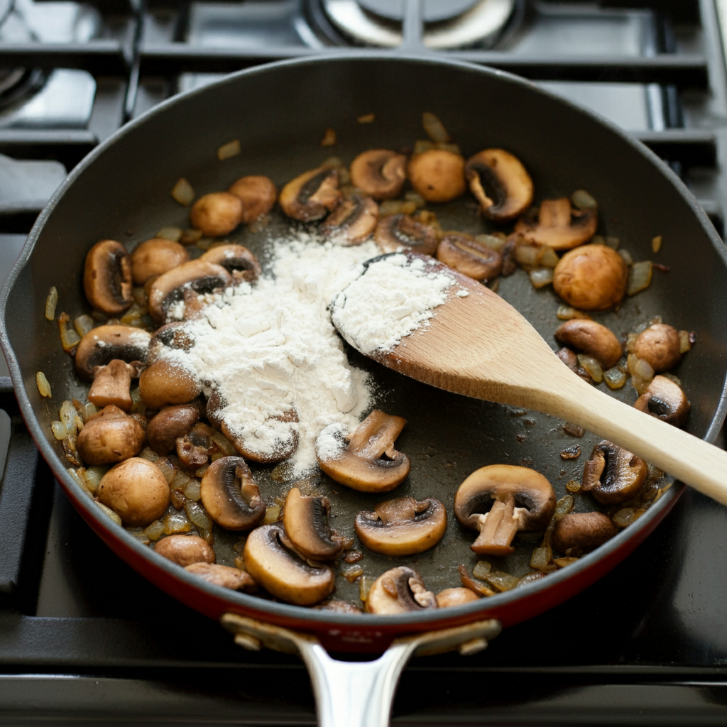 swiss chicken add flour