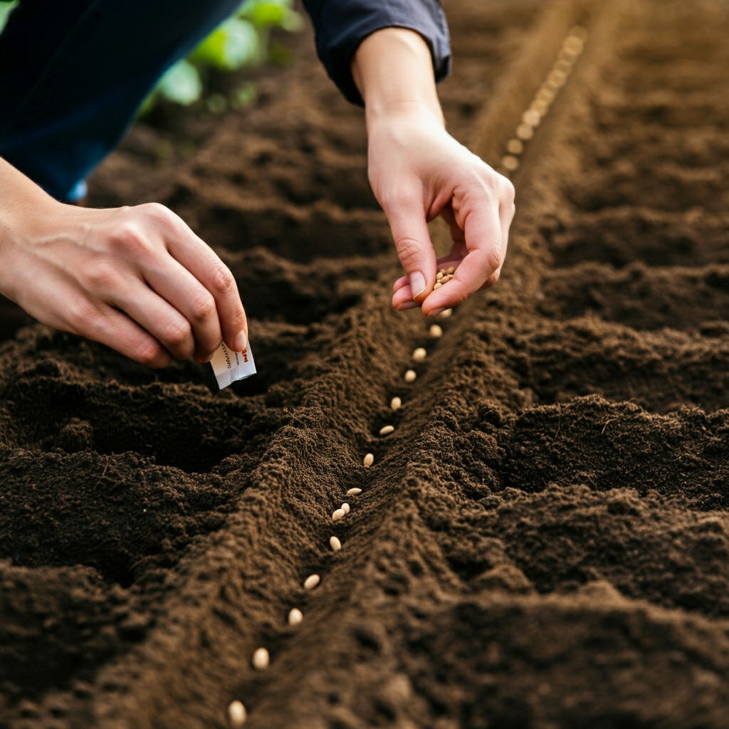 Adding winter greens seeds for human consumption to prepare a nutritious meal