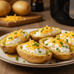 Cottage Cheese Recipe for Air Fryer Baked Potato Skins (Easy + Healthy!)